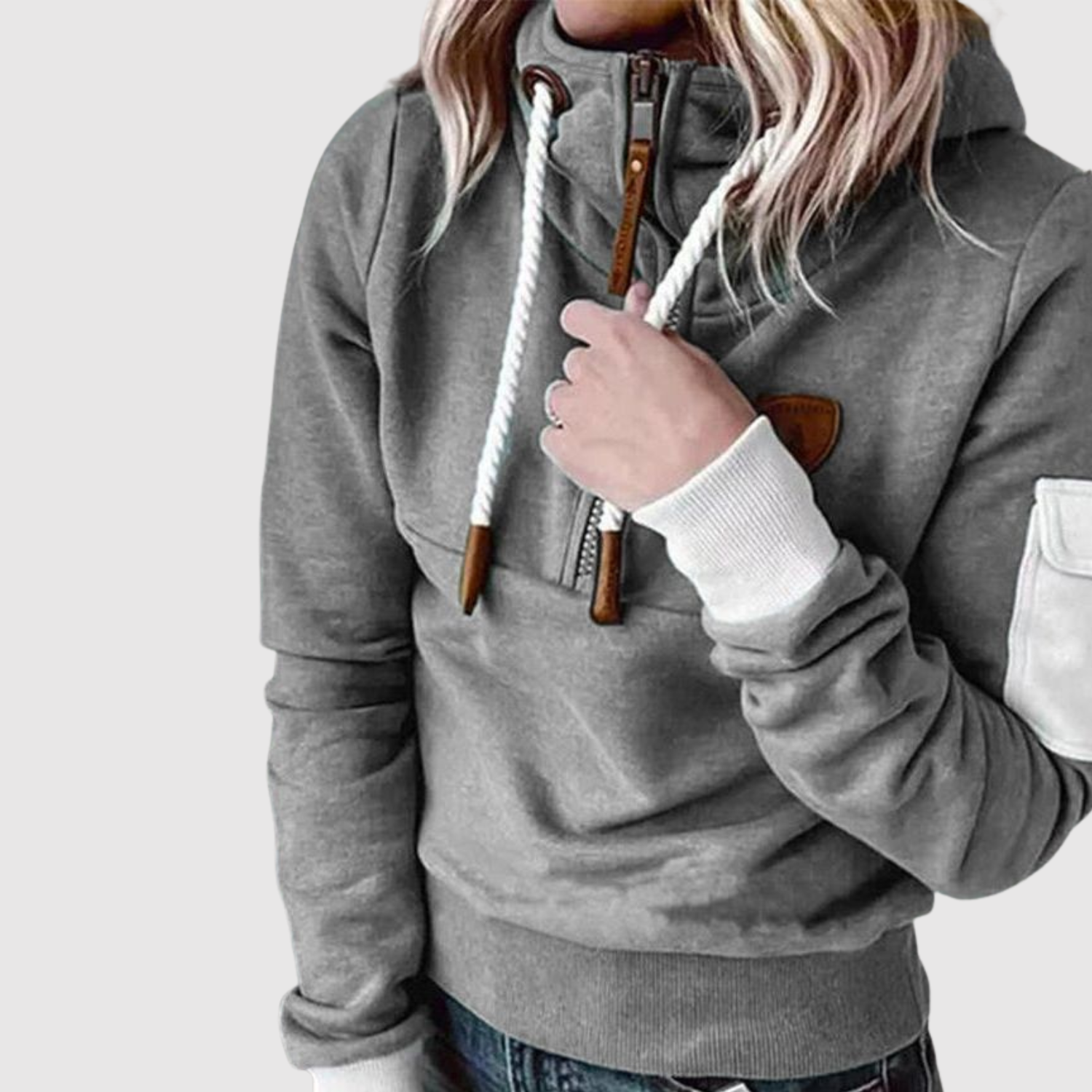 Nina – Wygodna sportowo-elegancka bluza z kapturem