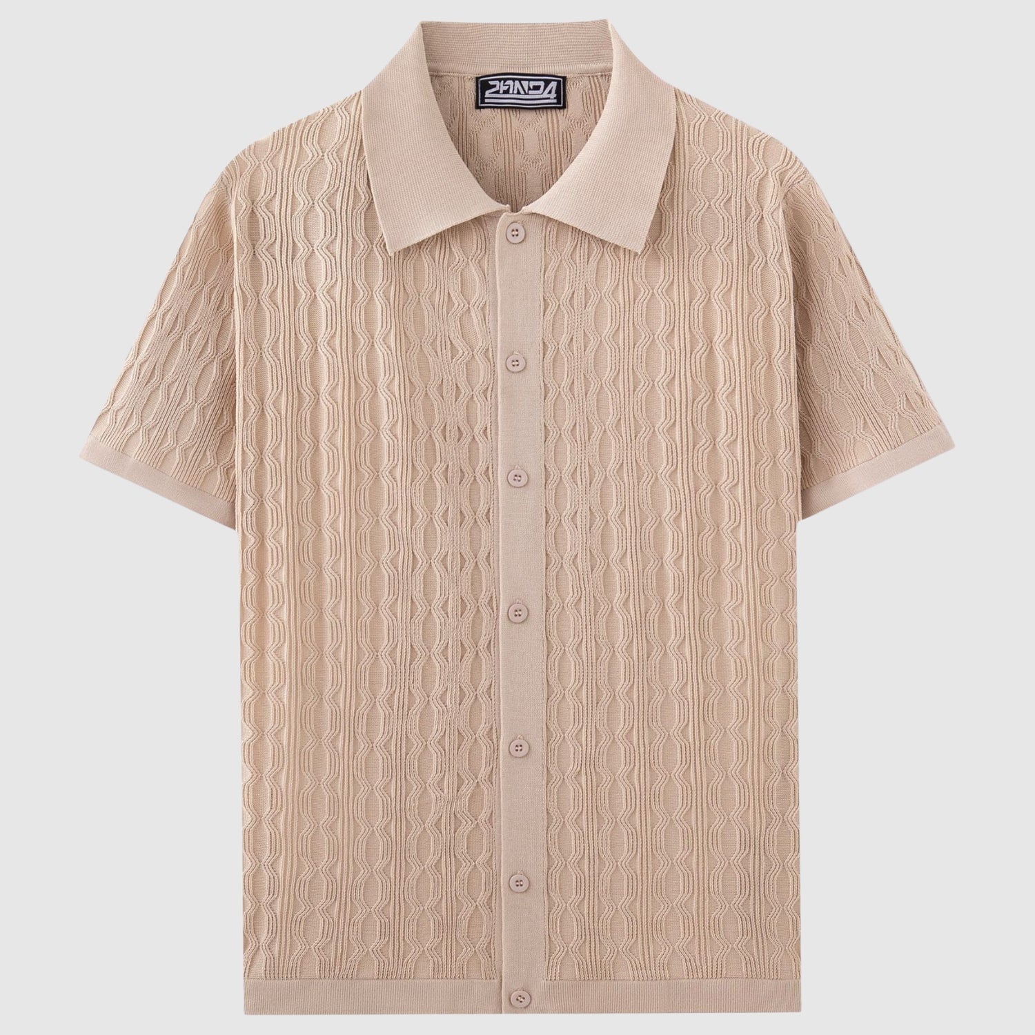 Adrian – Nowoczesna pleciona koszula o eleganckim designie