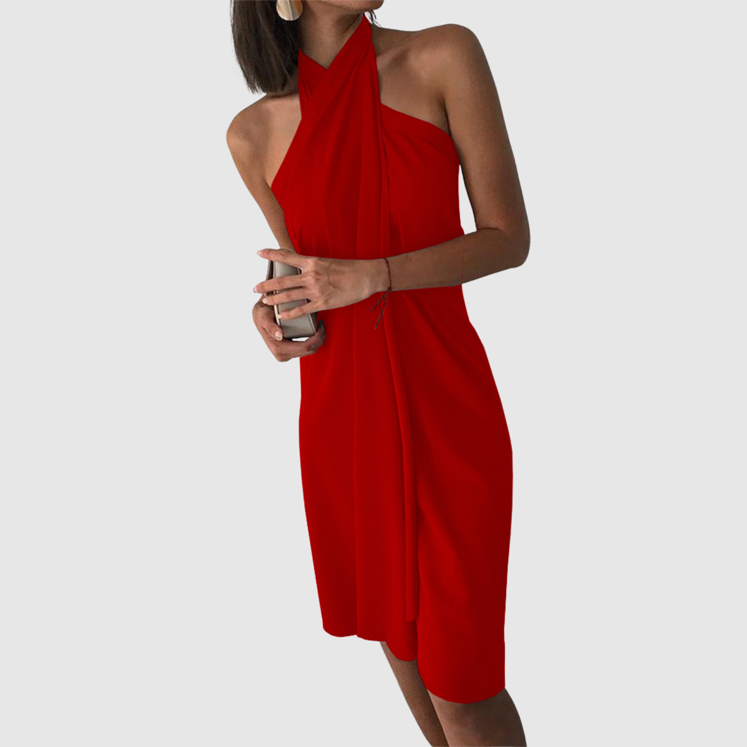 Eliška – Stylowa sukienka halter o luźnym kroju