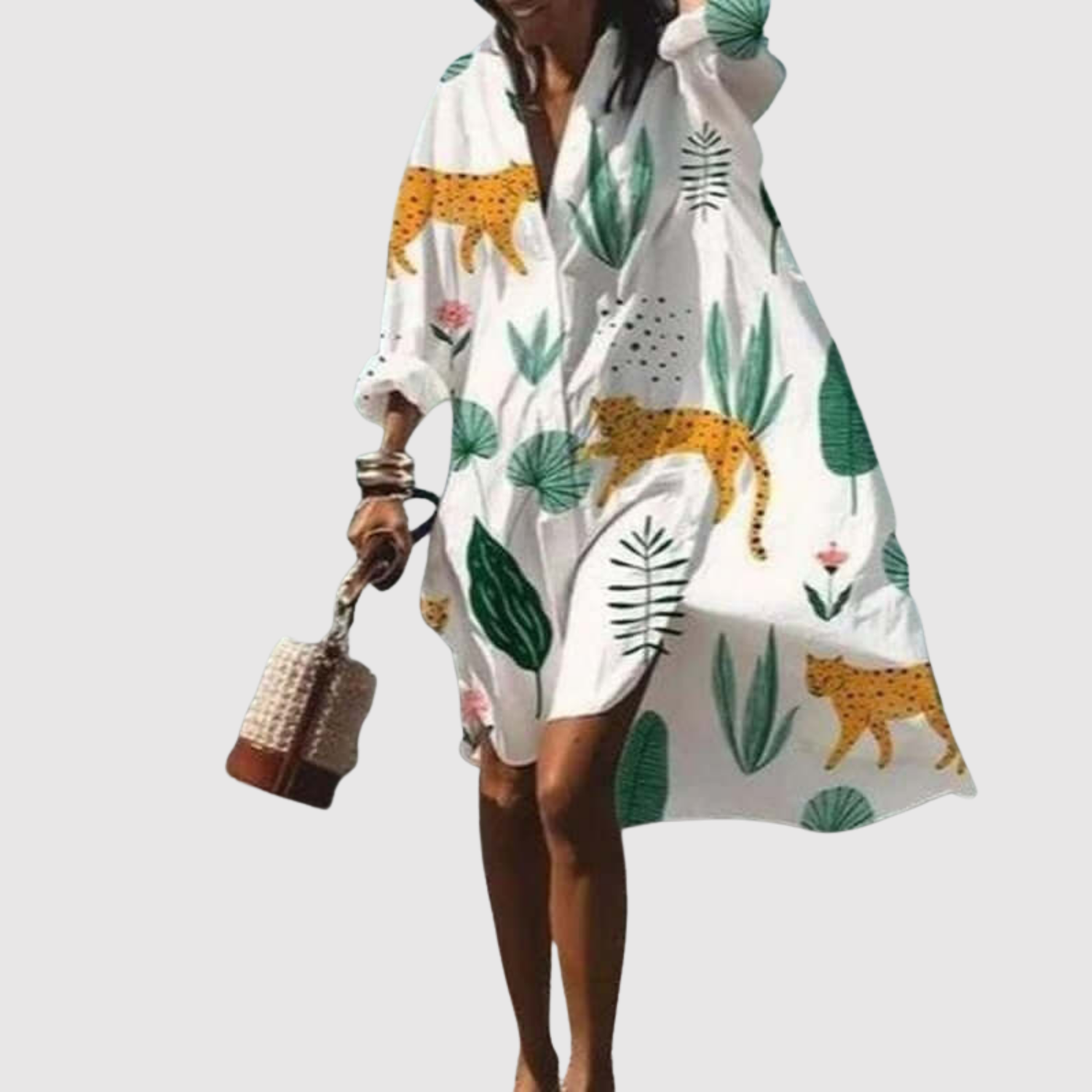 Eliška – Letnia sukienka z lekkiej bawełny z nadrukiem