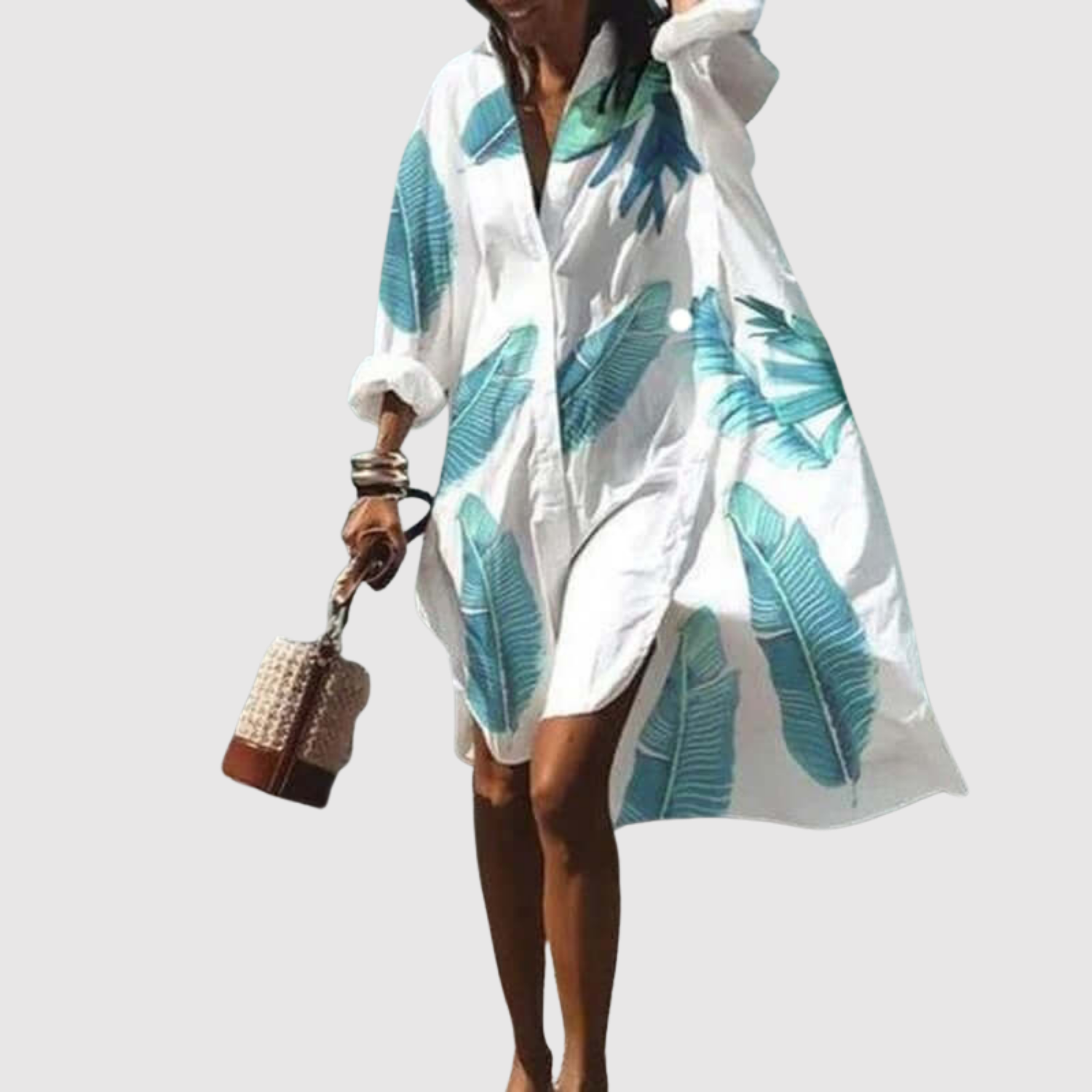 Eliška – Letnia sukienka z lekkiej bawełny z nadrukiem