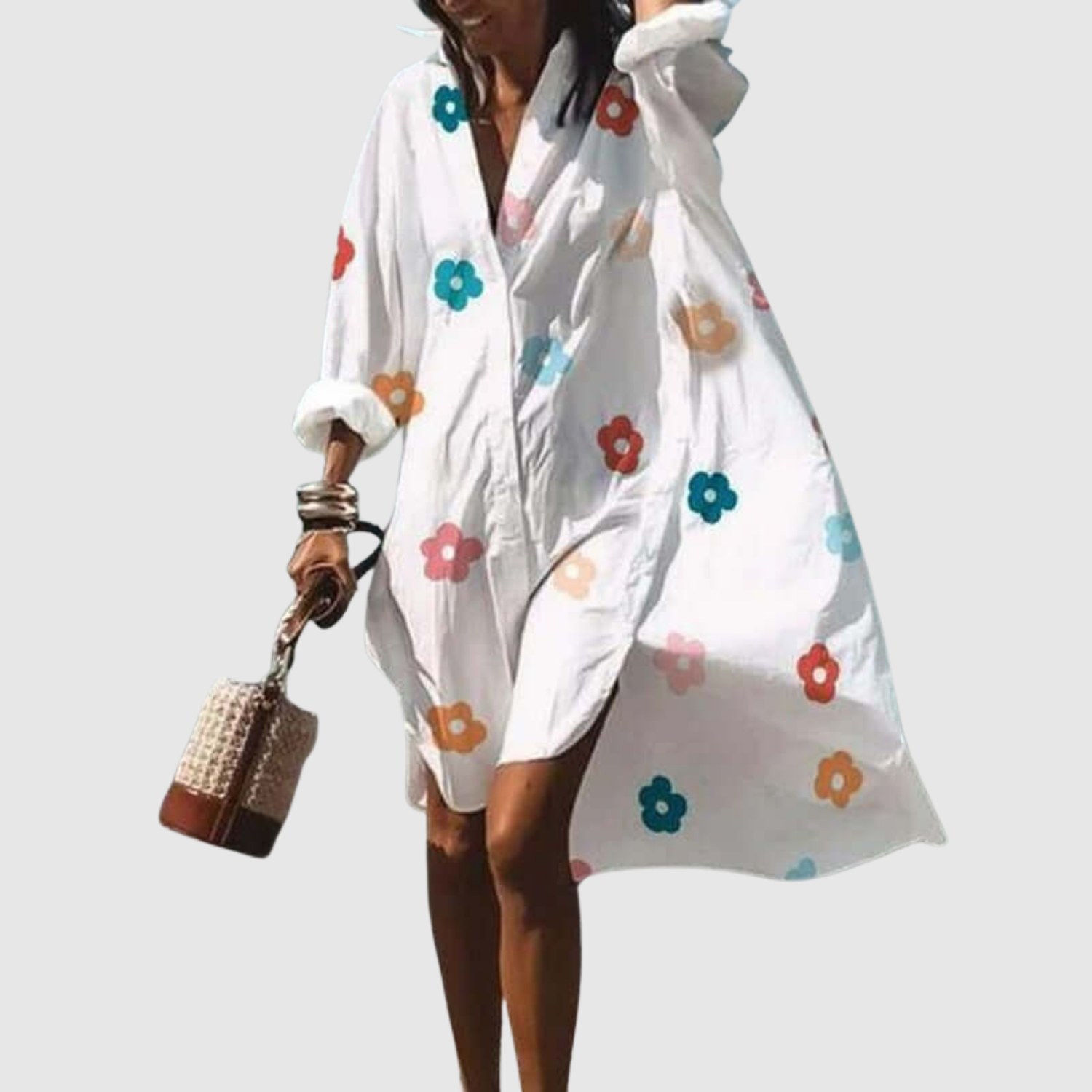 Eliška – Letnia sukienka z lekkiej bawełny z nadrukiem