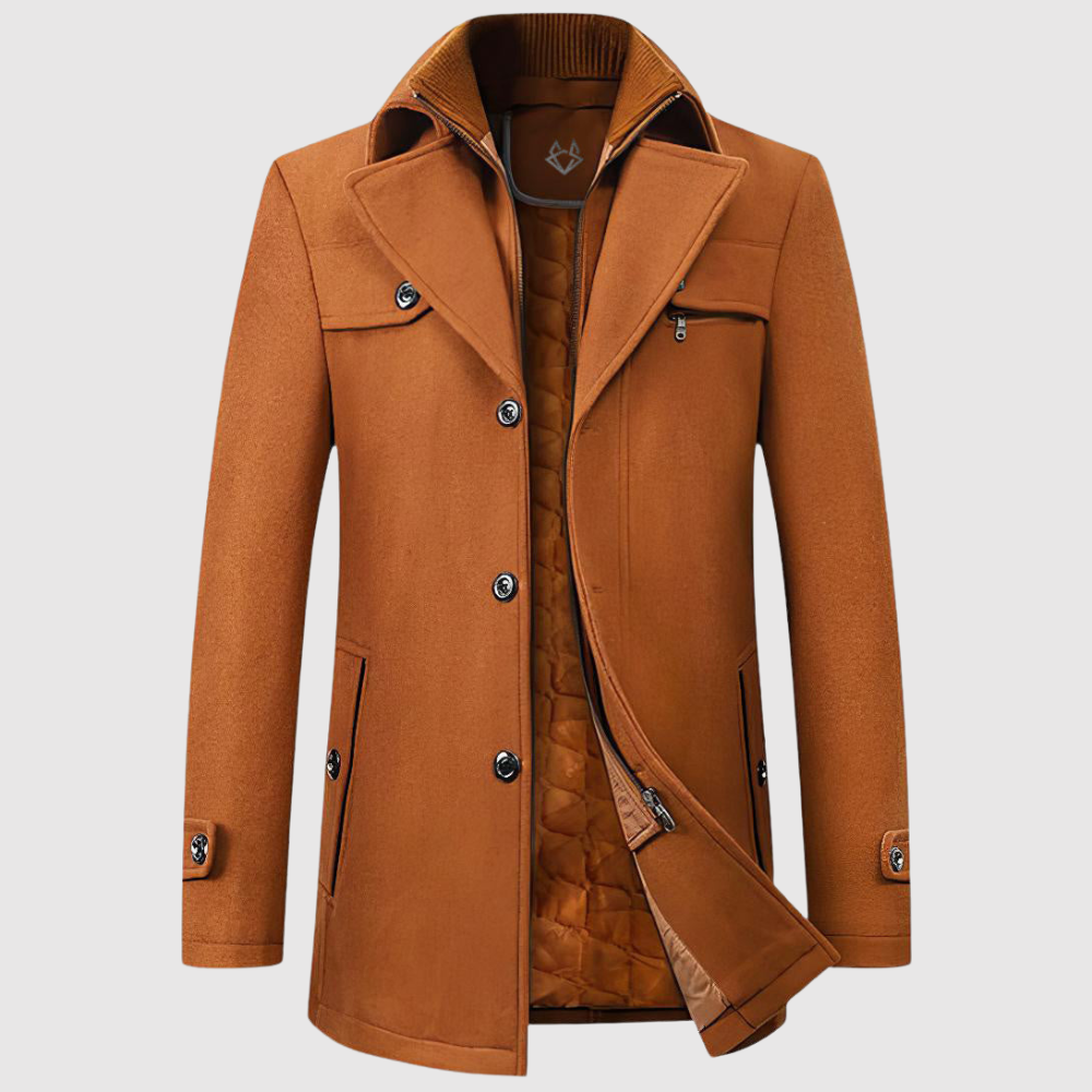 Marek - Klasyczny męski płaszcz zimowy o eleganckim kroju