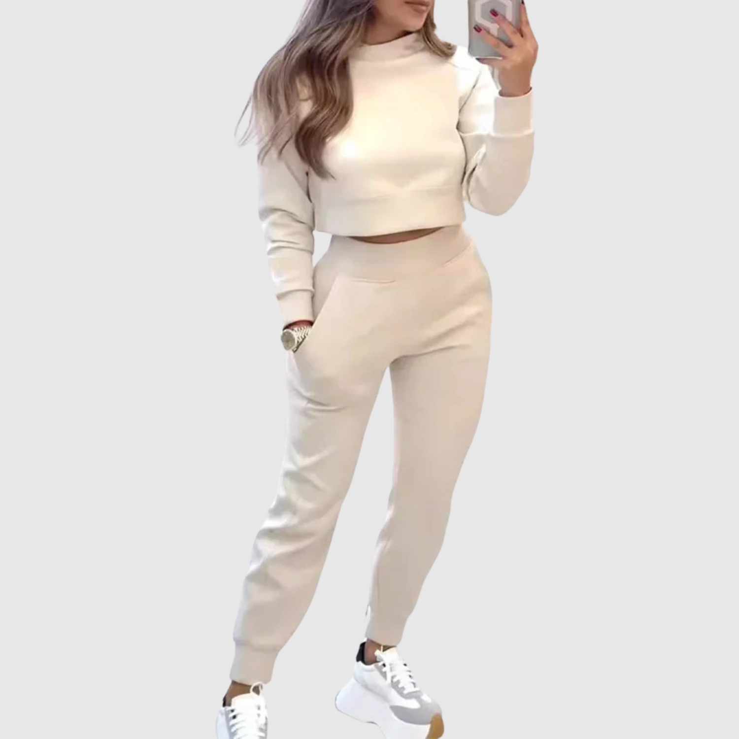 Natálie - Damski codzienny dwuczęściowy zestaw