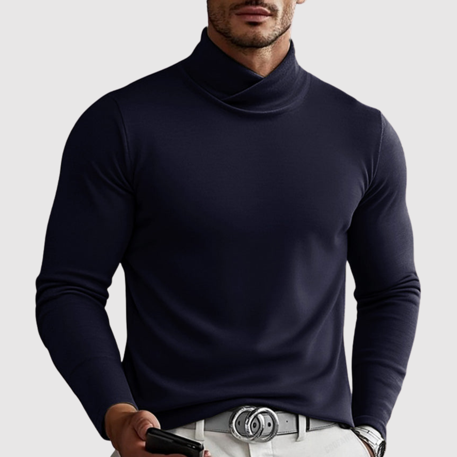 Adrian – Klasyczny sweter z golfem