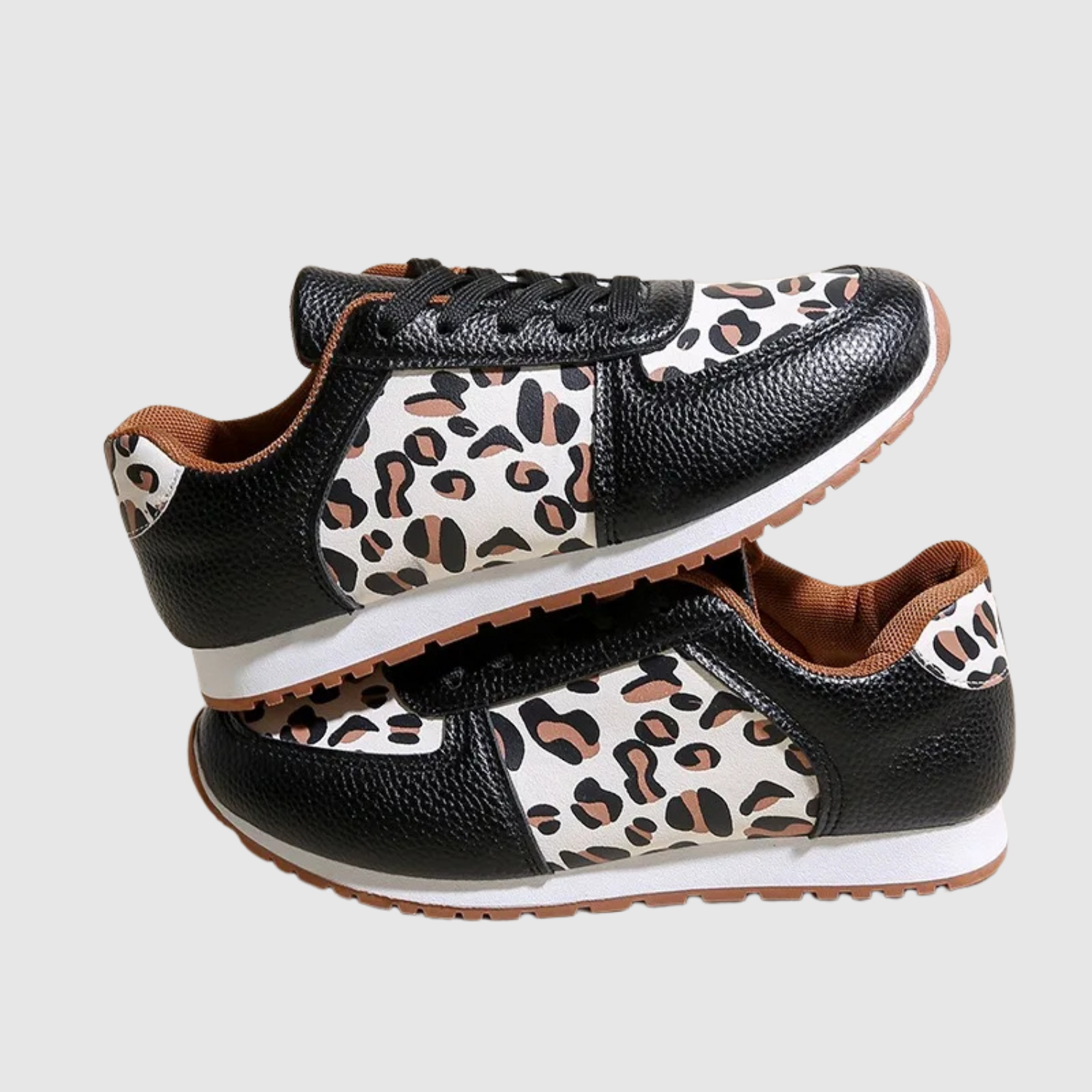 Rita – Tenisówki z lampasami w leopardzie wzory