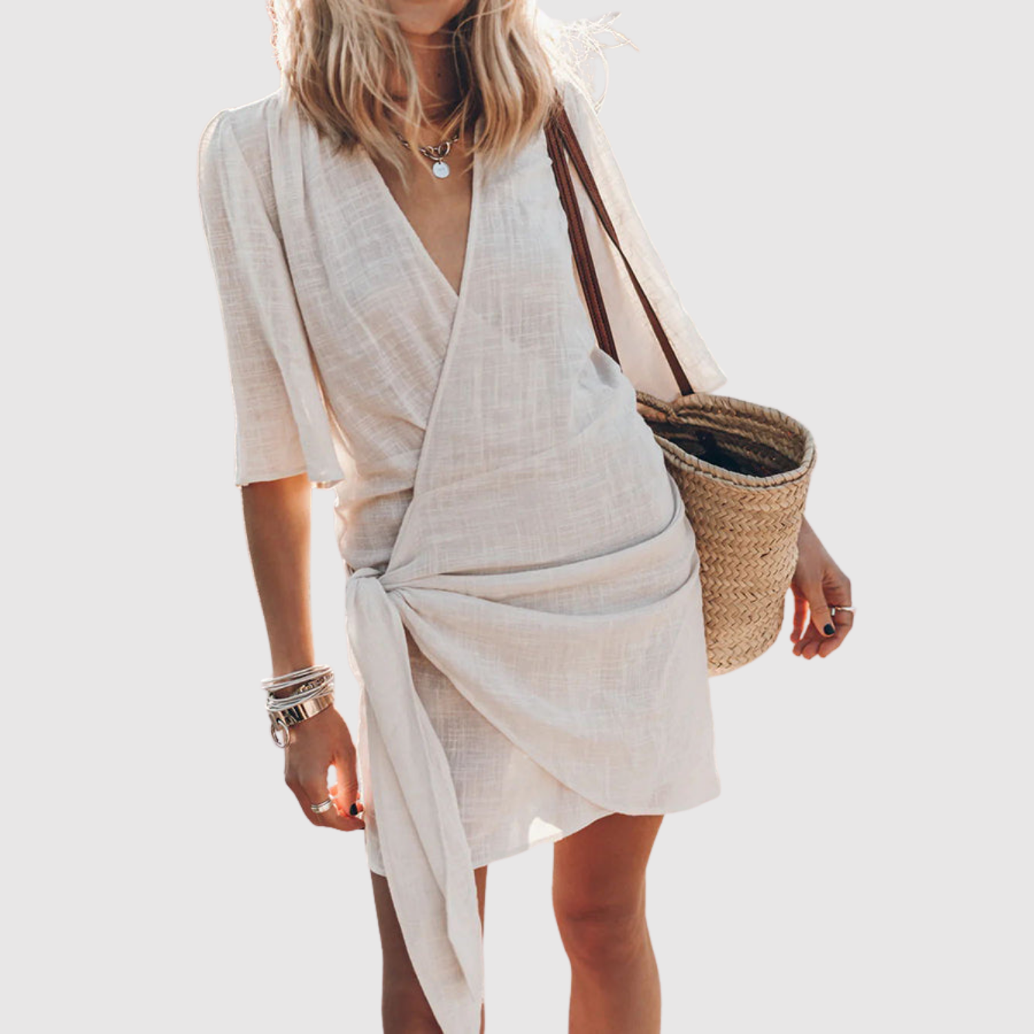 Eliška – Krótkie sukienki z bandażem z lekkiego materiału