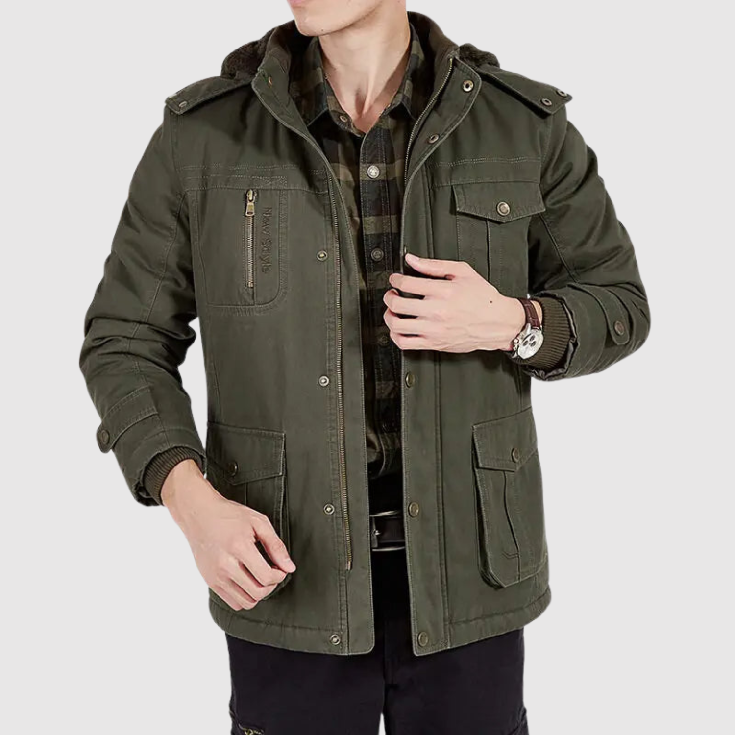 Šimon – Męska kurtka z wieloma kieszeniami i klasycznym designem