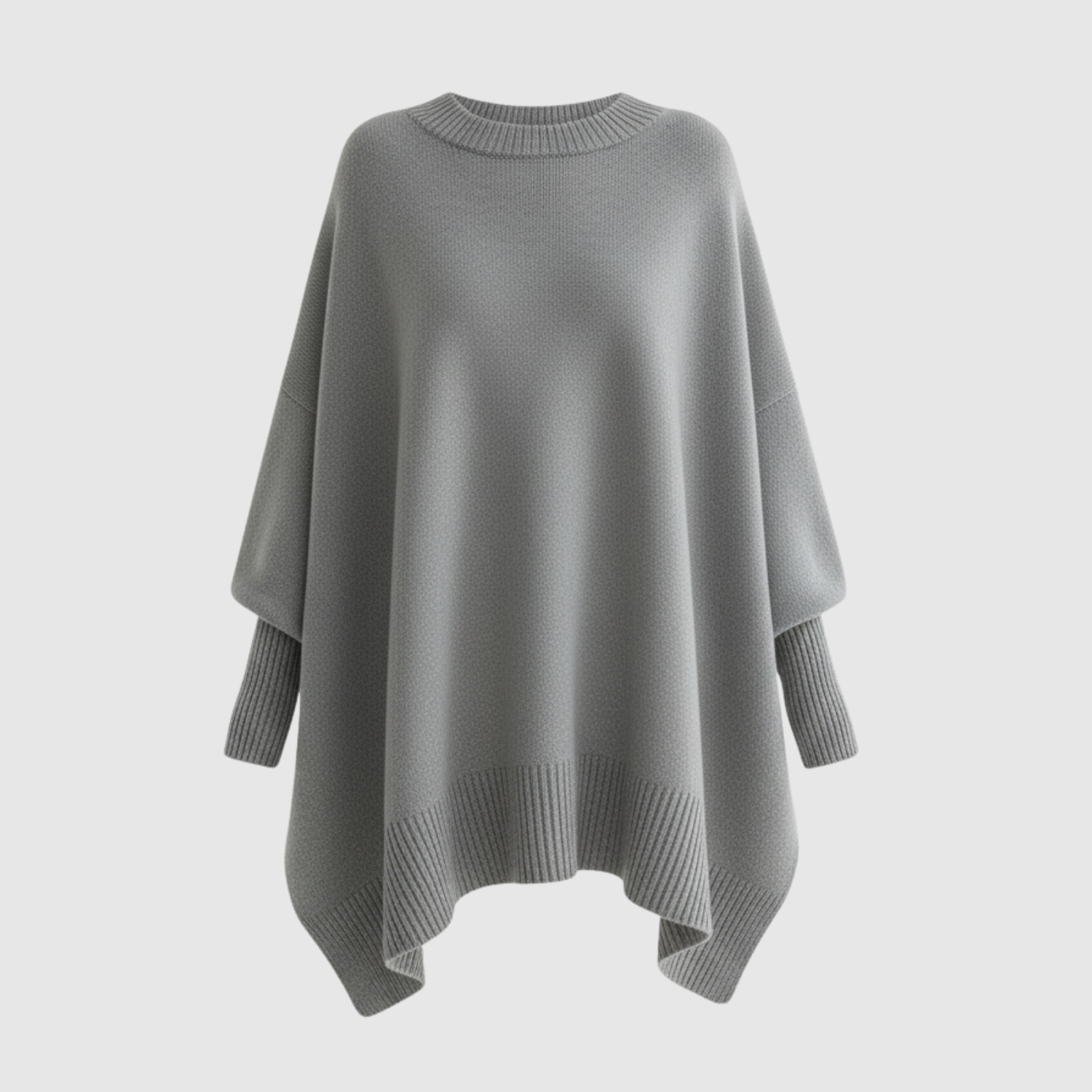 Nora - Elegancki pleciony ponczo z nowoczesną linią