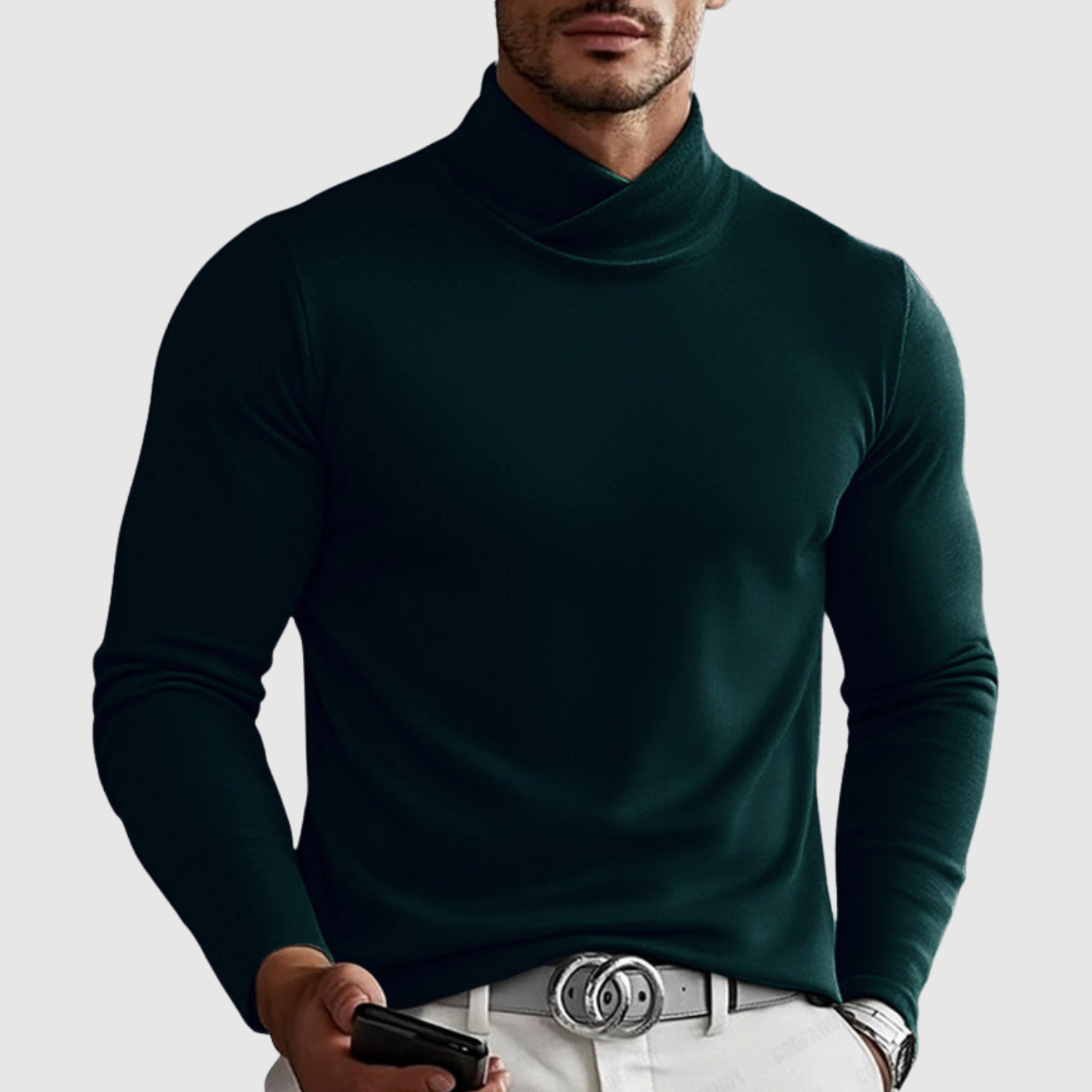 Adrian – Klasyczny sweter z golfem