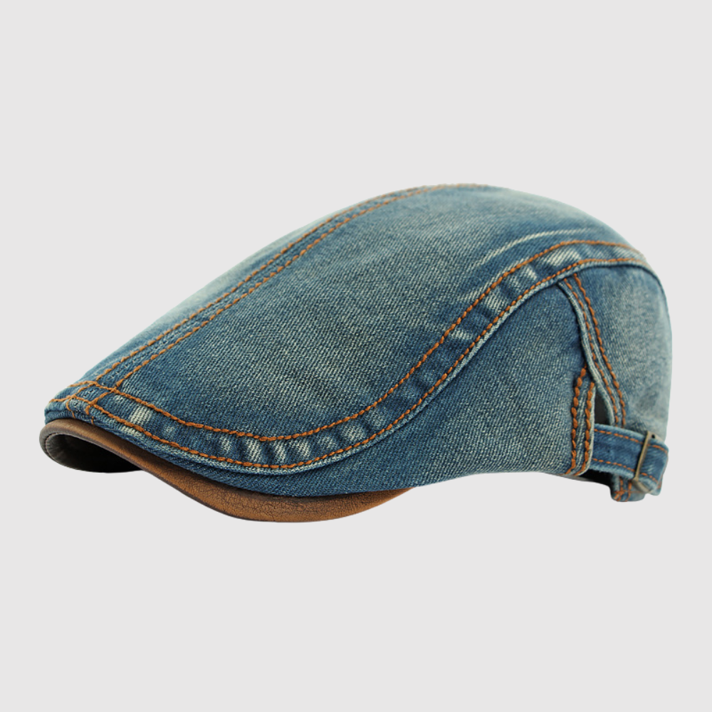 Marek - Klasyczna męska kaszkietówka jeansowa na chłodne dni