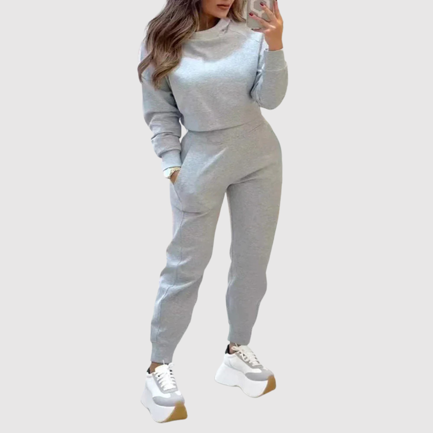 Natálie - Damski codzienny dwuczęściowy zestaw