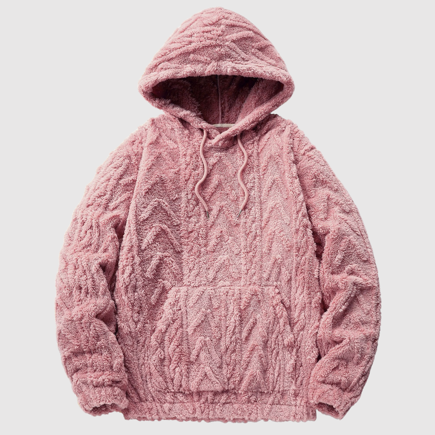 Nina – Miękka bluza teddy z wzorem warkoczowym