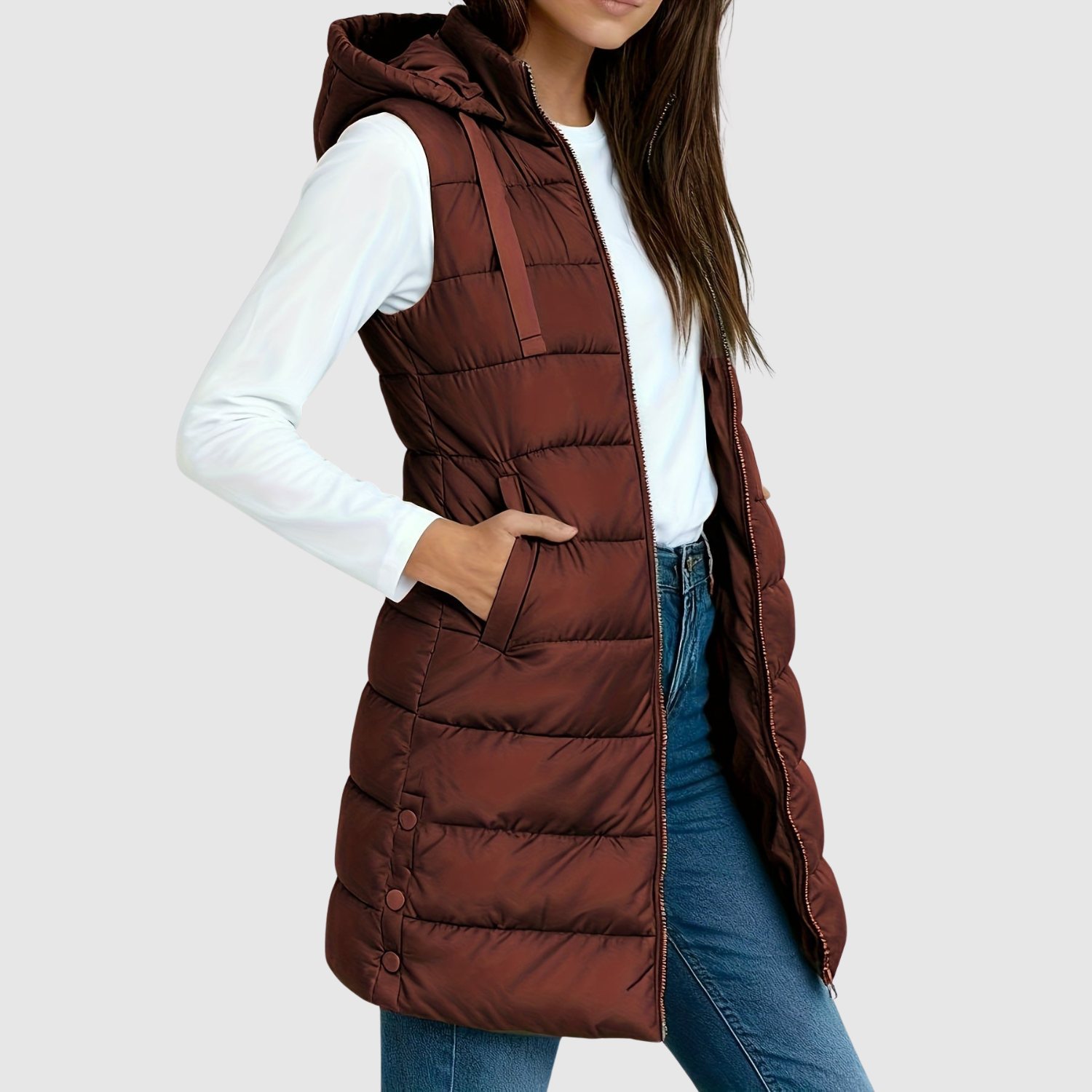 Jelena - Damska pikowana kamizelka