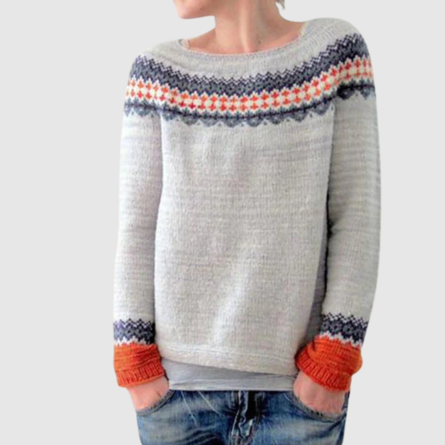 Nora – Sweter z zimowym motywem