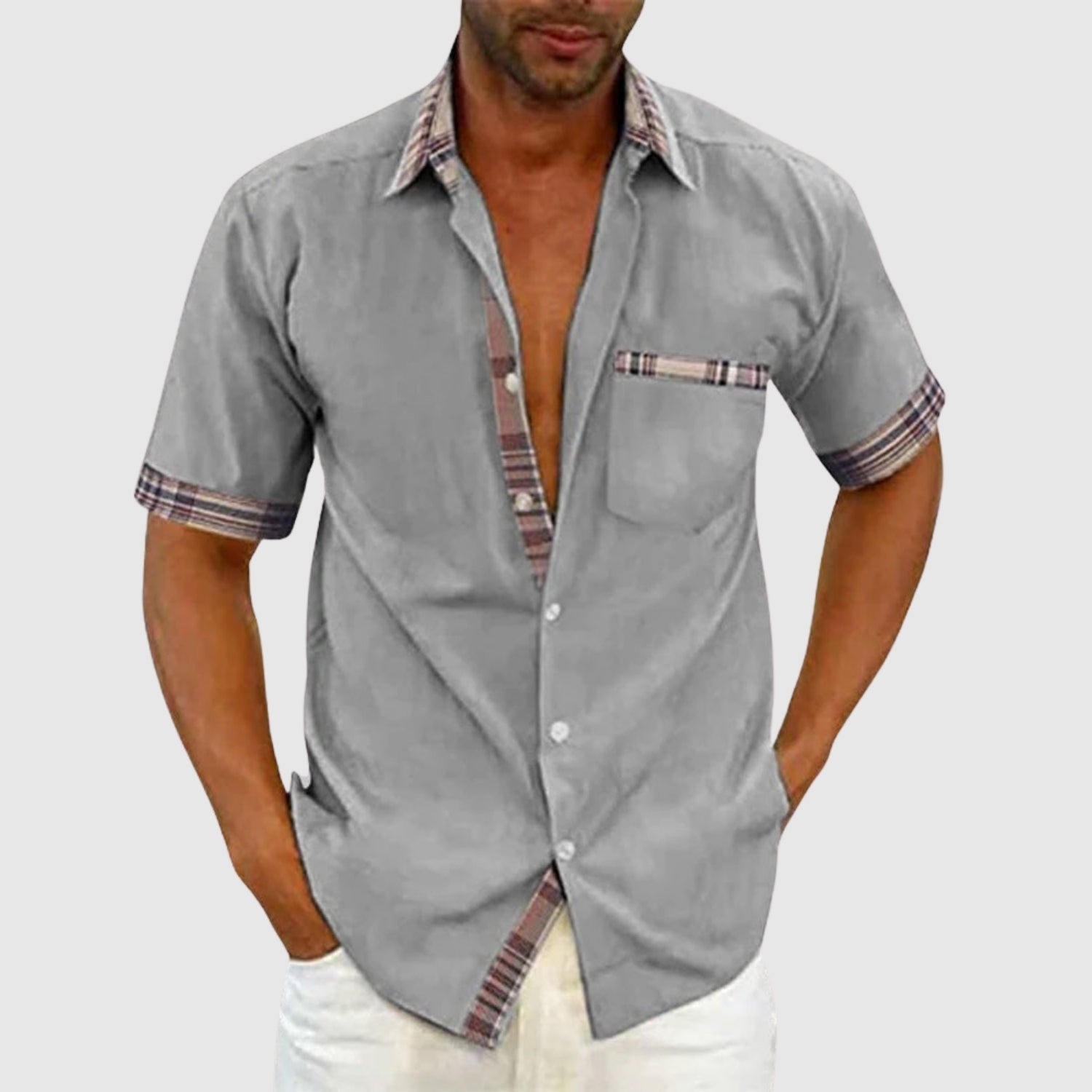 Adrian – Koszula casual z krótkim rękawem