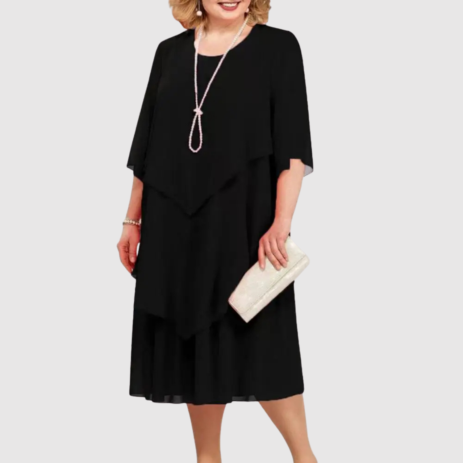 Eliška – Elegancka sukienka z wielowarstwowym designem i luźną sylwetką