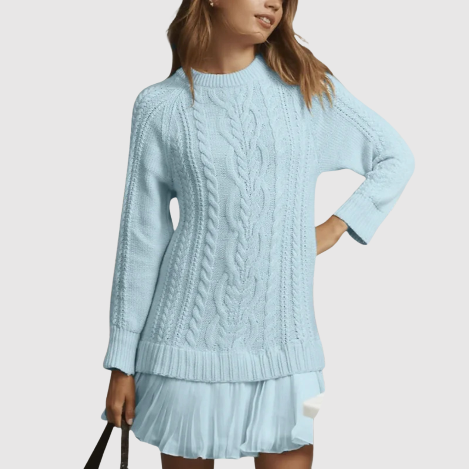 Eliška – Sweterkowa sukienka z zimowym urokiem