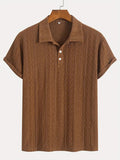 Adrian – Delikatnie pleciony polo z teksturowanym wzorem