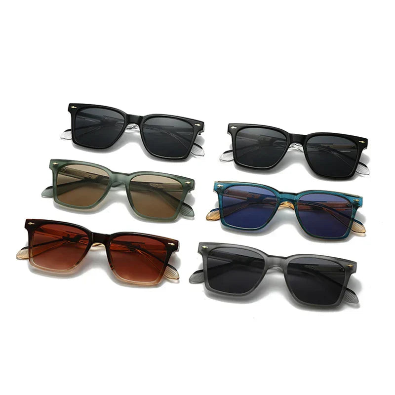 Alex – Prostokątne okulary przeciwsłoneczne z nowoczesnym wykończeniem