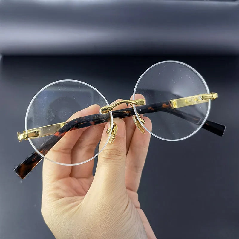 Alex – Okrągłe okulary przeciwsłoneczne bez oprawek