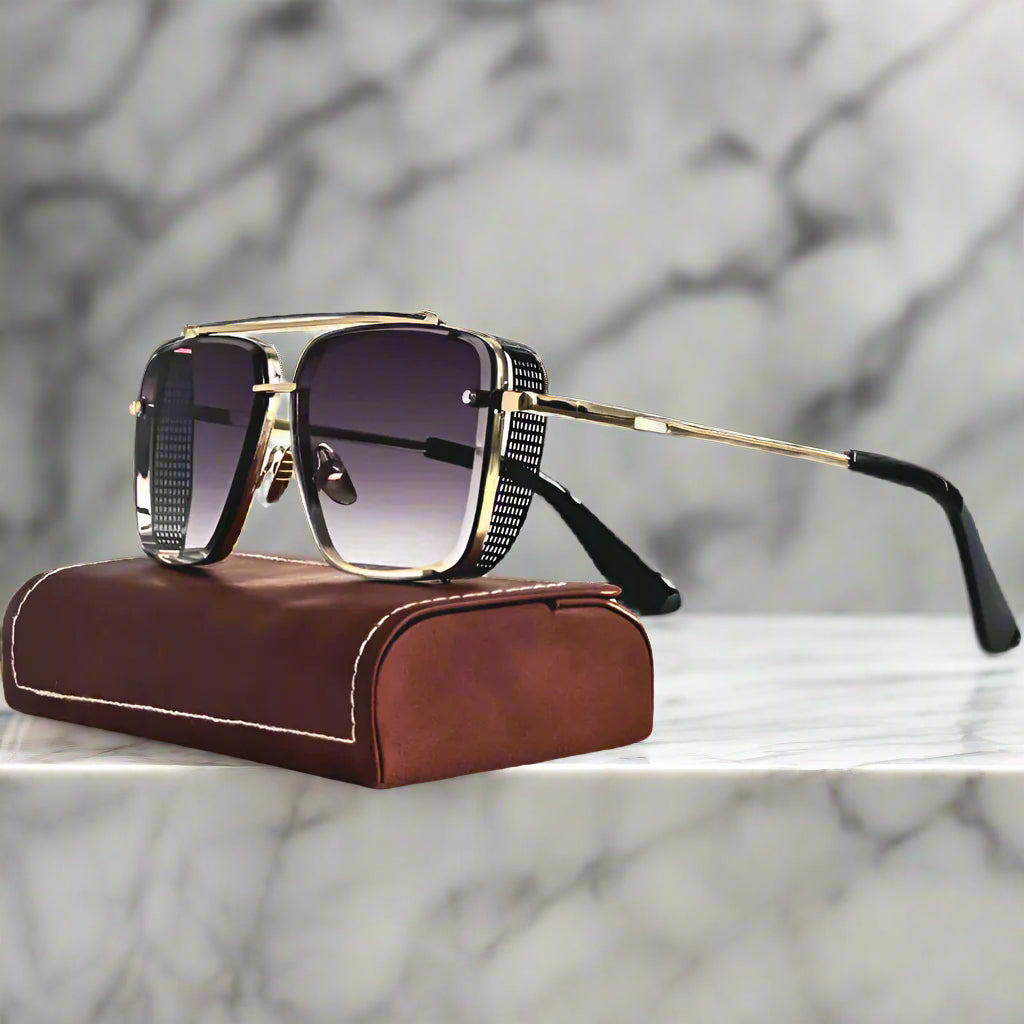 Alex – Letnie okulary przeciwsłoneczne z metalu i acetatu