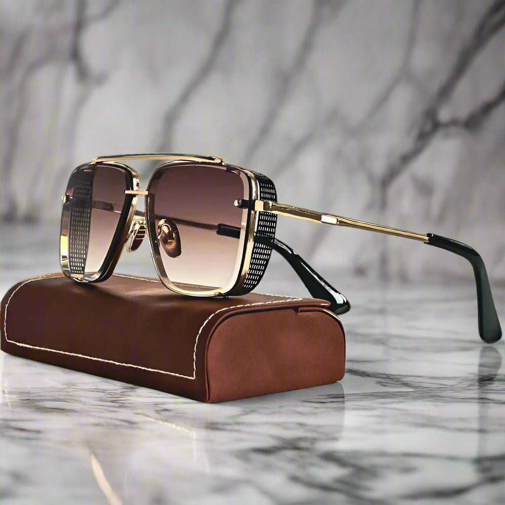 Alex – Letnie okulary przeciwsłoneczne z metalu i acetatu