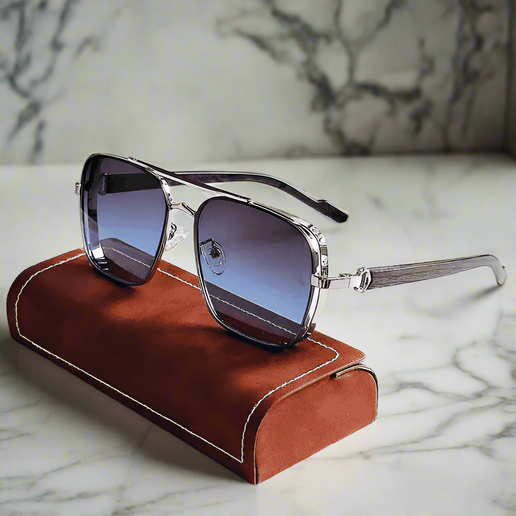 Alex – Okulary przeciwsłoneczne z prostokątną ramką i gradientowymi szkłami