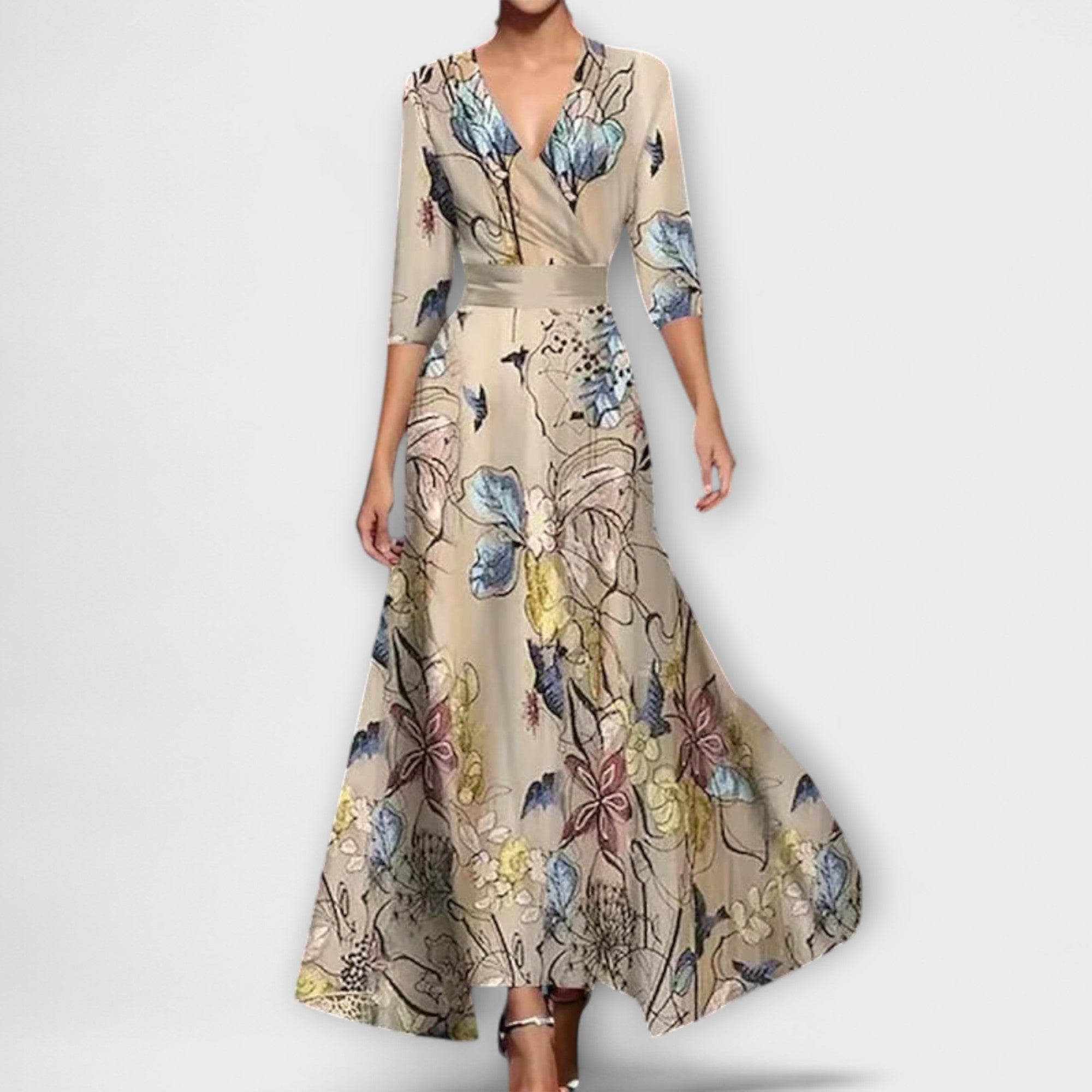 Eliška - Elegancka sukienka z unikalnymi rękawami