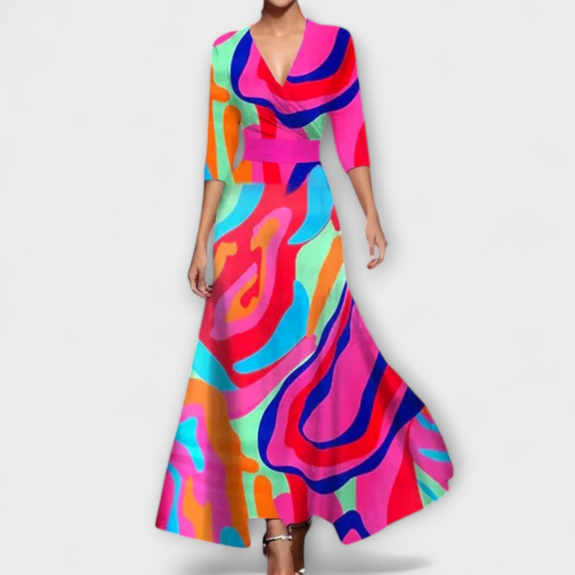 Eliška - Elegancka sukienka z unikalnymi rękawami