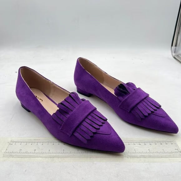 Lara – Luksusowe loafersy w fioletowym zamszu