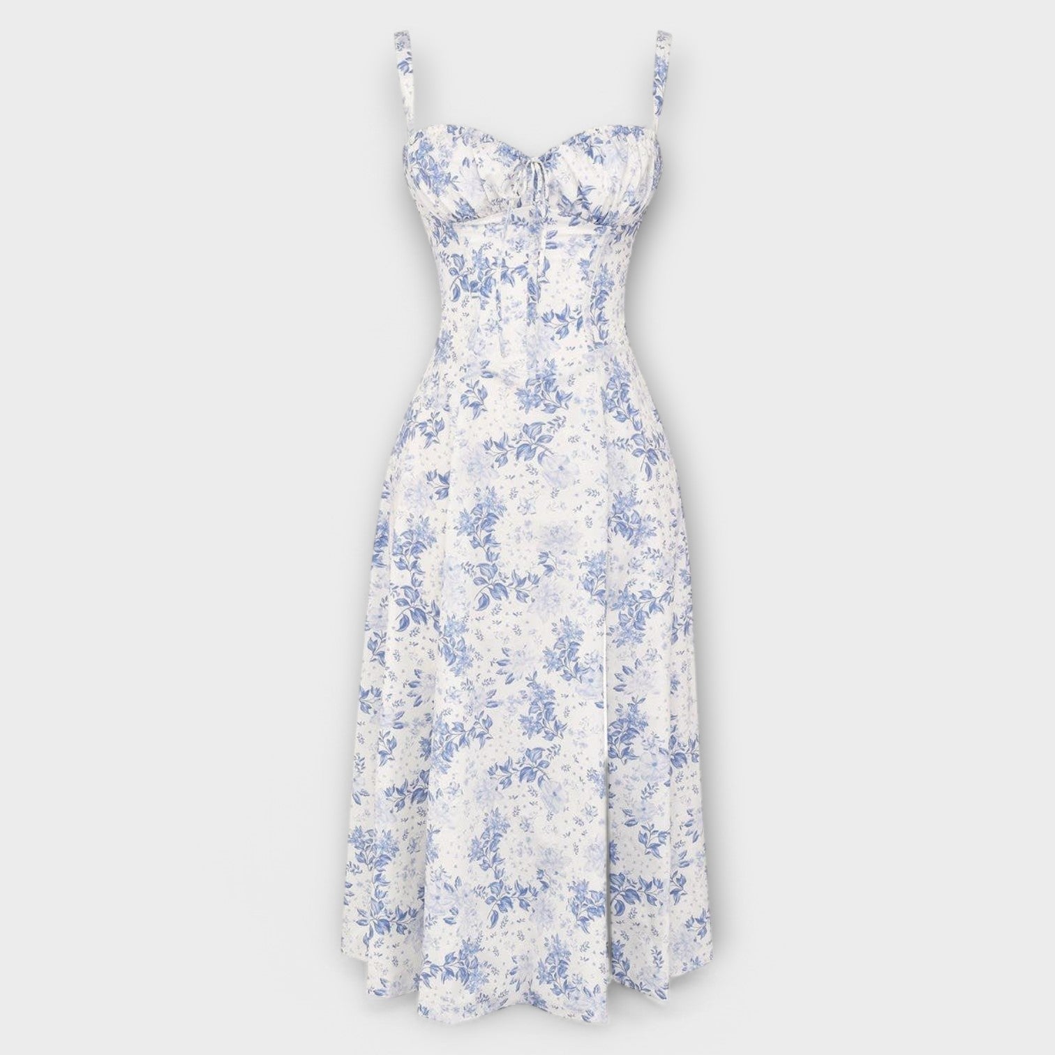 Eliška - Midi sukienka z detalami gorsetowymi