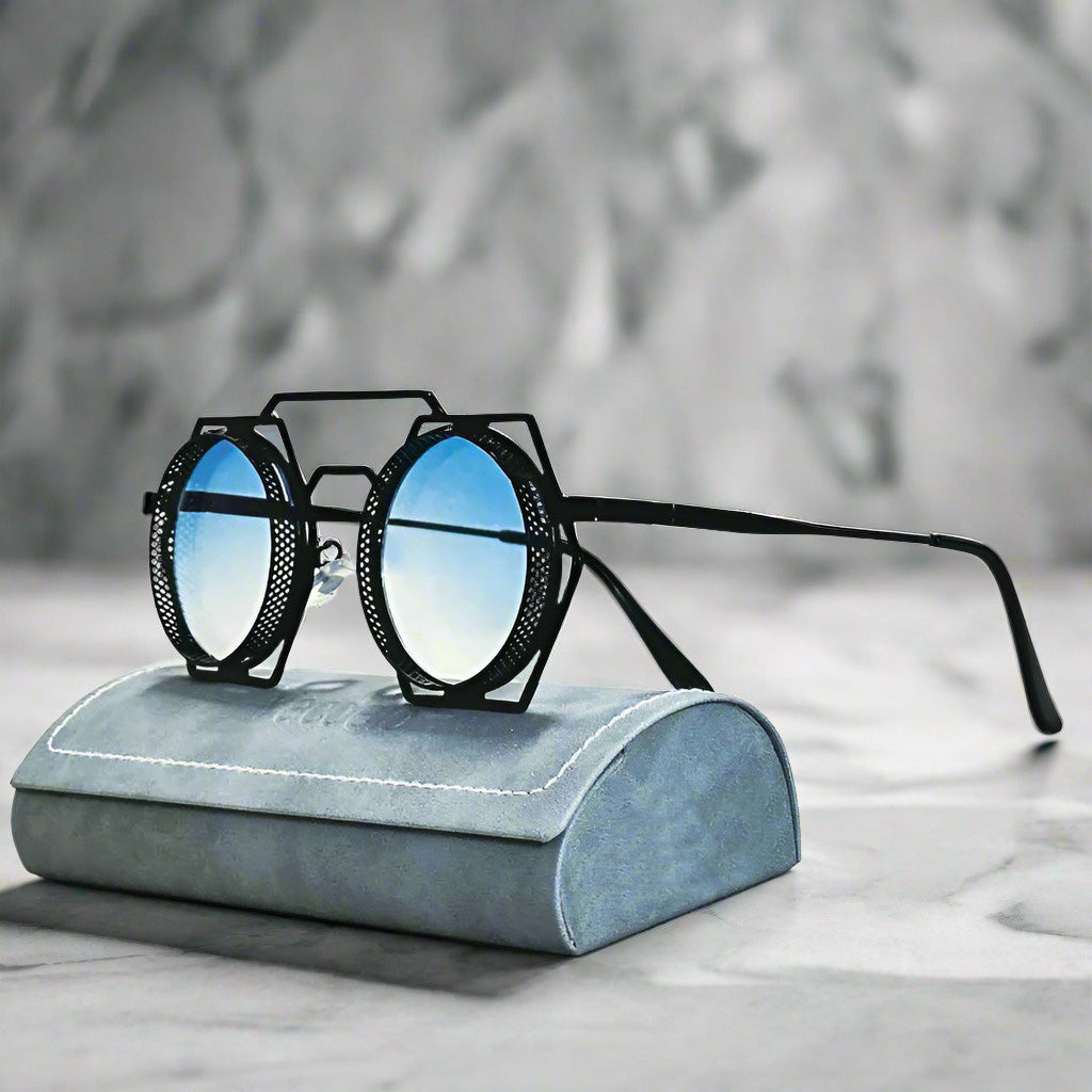Alex – Okrągłe retro okulary przeciwsłoneczne z metalu