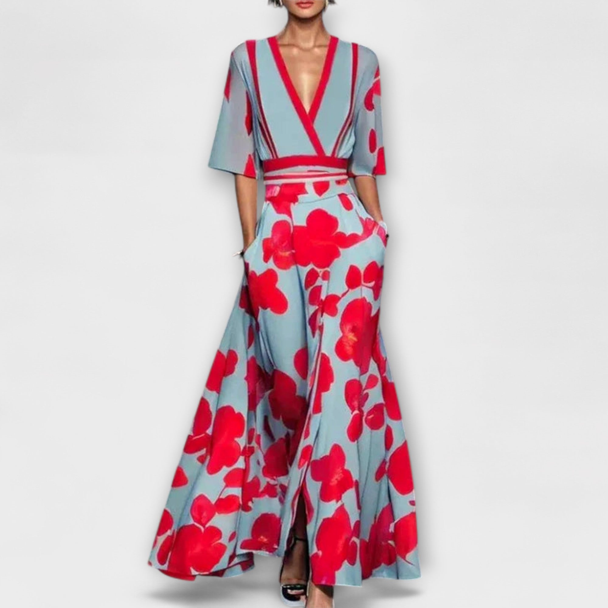 Eliška - Elegancka sukienka z unikalnymi rękawami