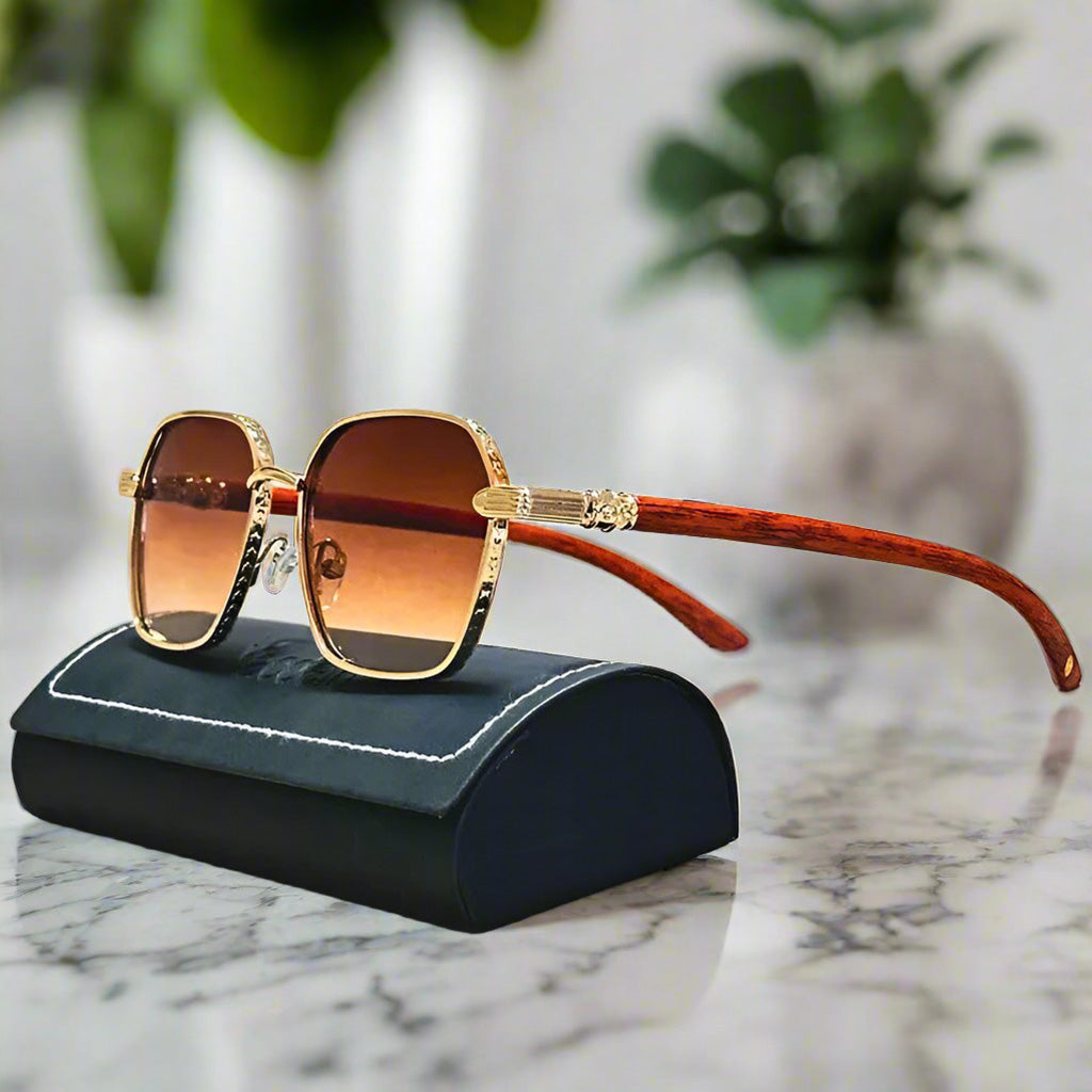 Alex – Kwadratowe okulary przeciwsłoneczne z elegancką oprawą