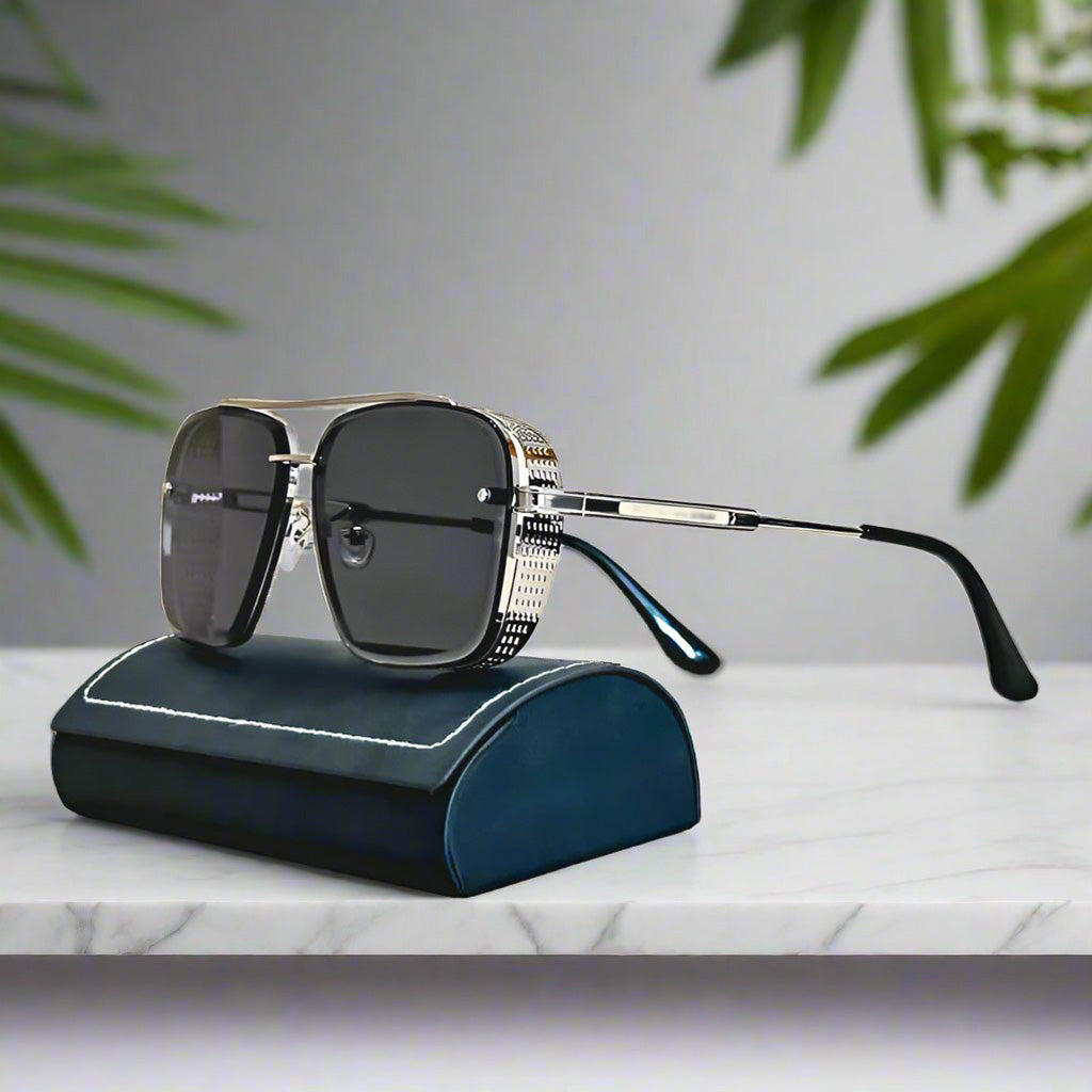 Alex – Okulary przeciwsłoneczne aviatorskie z metalową ramą